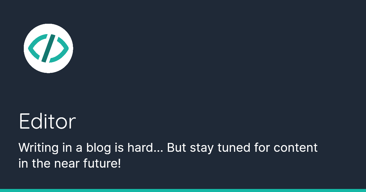 Editor The Frontview